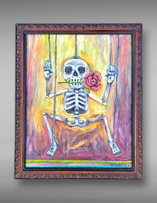 Calaverita oil painting