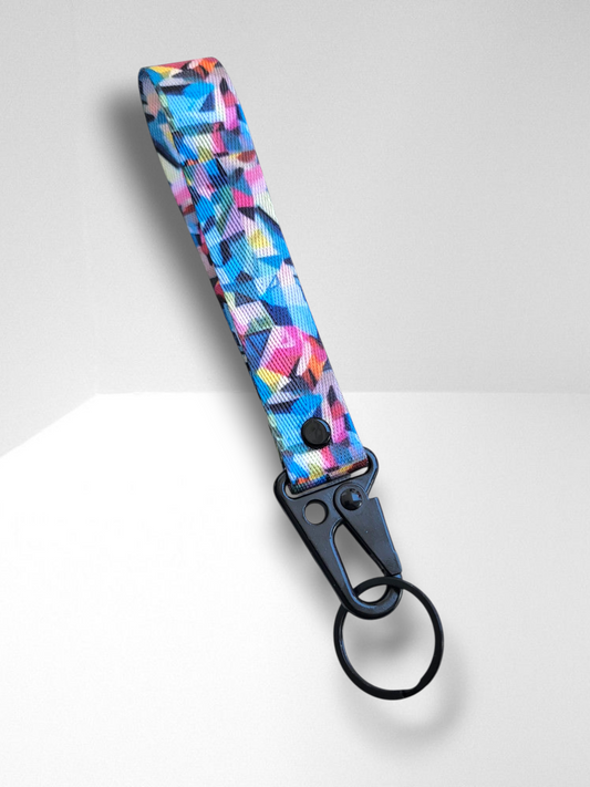 Abstract art wrist lanyard